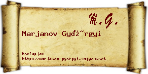 Marjanov Györgyi névjegykártya